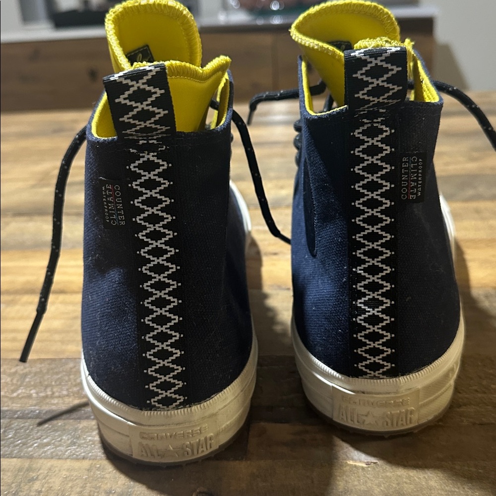 Chuck Taylor All Star II Boot Shield Canvas Obsidian Blue / Yellow Men's Size 12 - Picture 3 of 10
